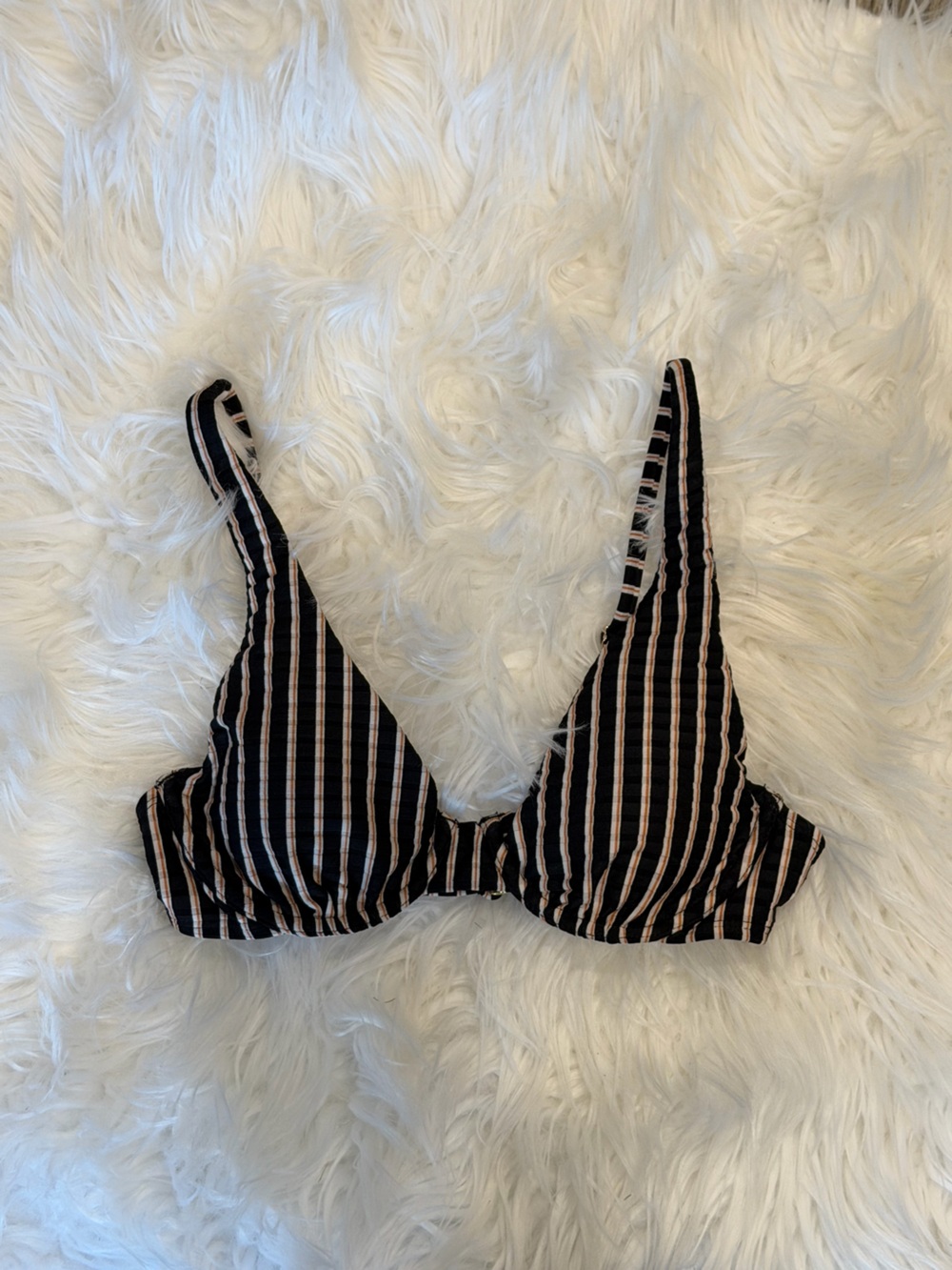 NWOT Shade & Shore multicolored Striped Swim Top